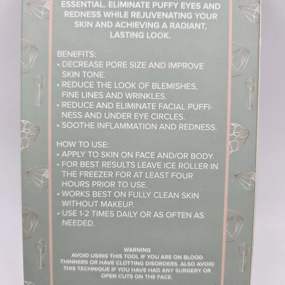 NEW in box‎ unused Chloe Emerald Cold Therapy Professional Ice Roller $26 Msrp